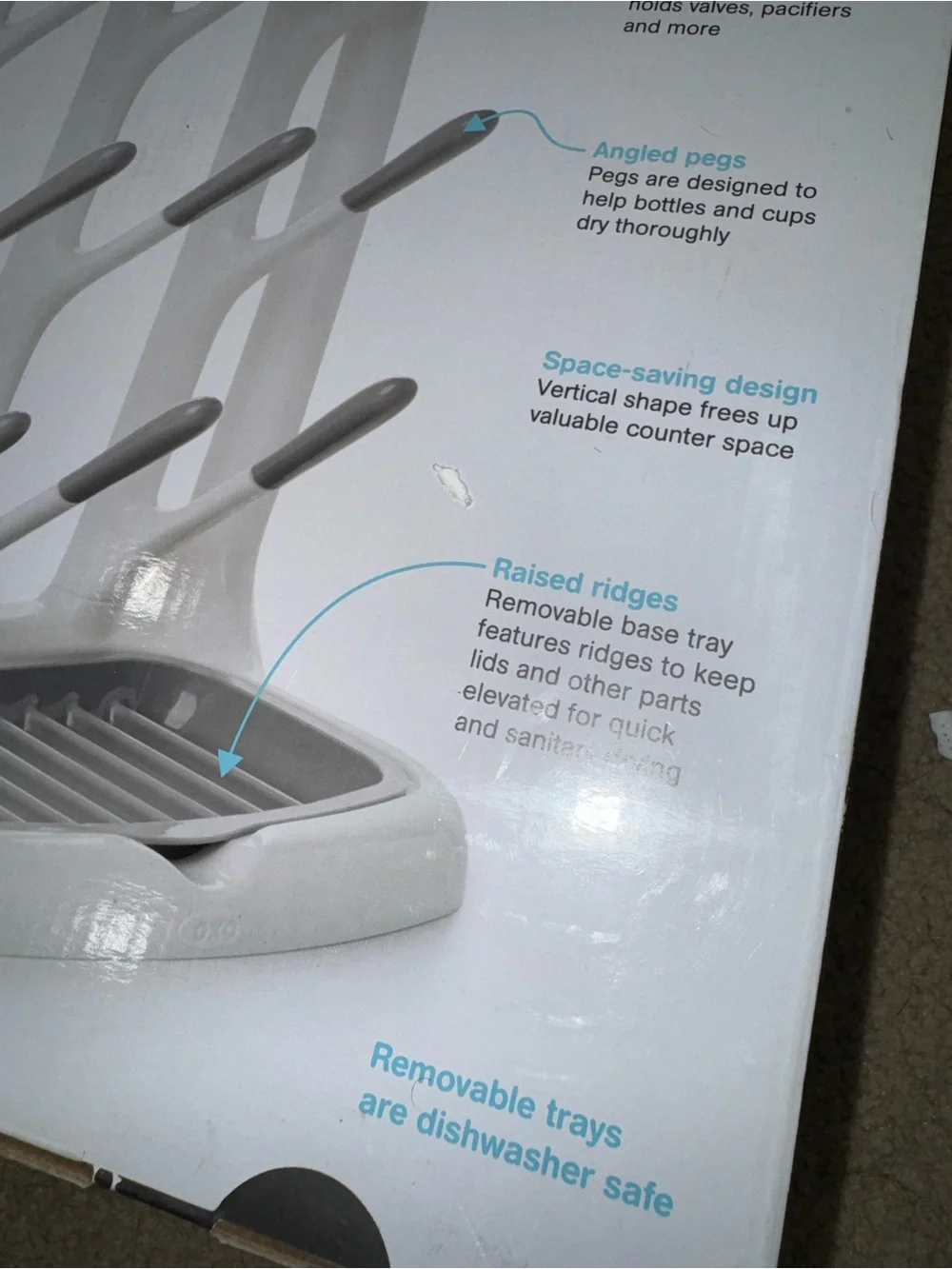 OXO Tot Space Saving Drying Rack Brand New